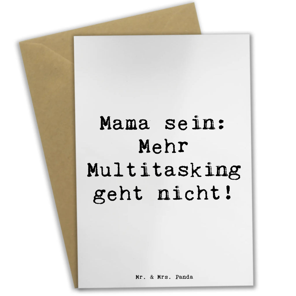Grußkarte Spruch Mama Multitasking Glückwunschkarte, Ansichtskarten, Geburtstagskarte, Karte, Einladungskarte, Hochzeitskarte, Grußkarte, Klappkarte, Familie, Vatertag, Muttertag, Bruder, Schwester, Mama, Papa, Oma, Opa