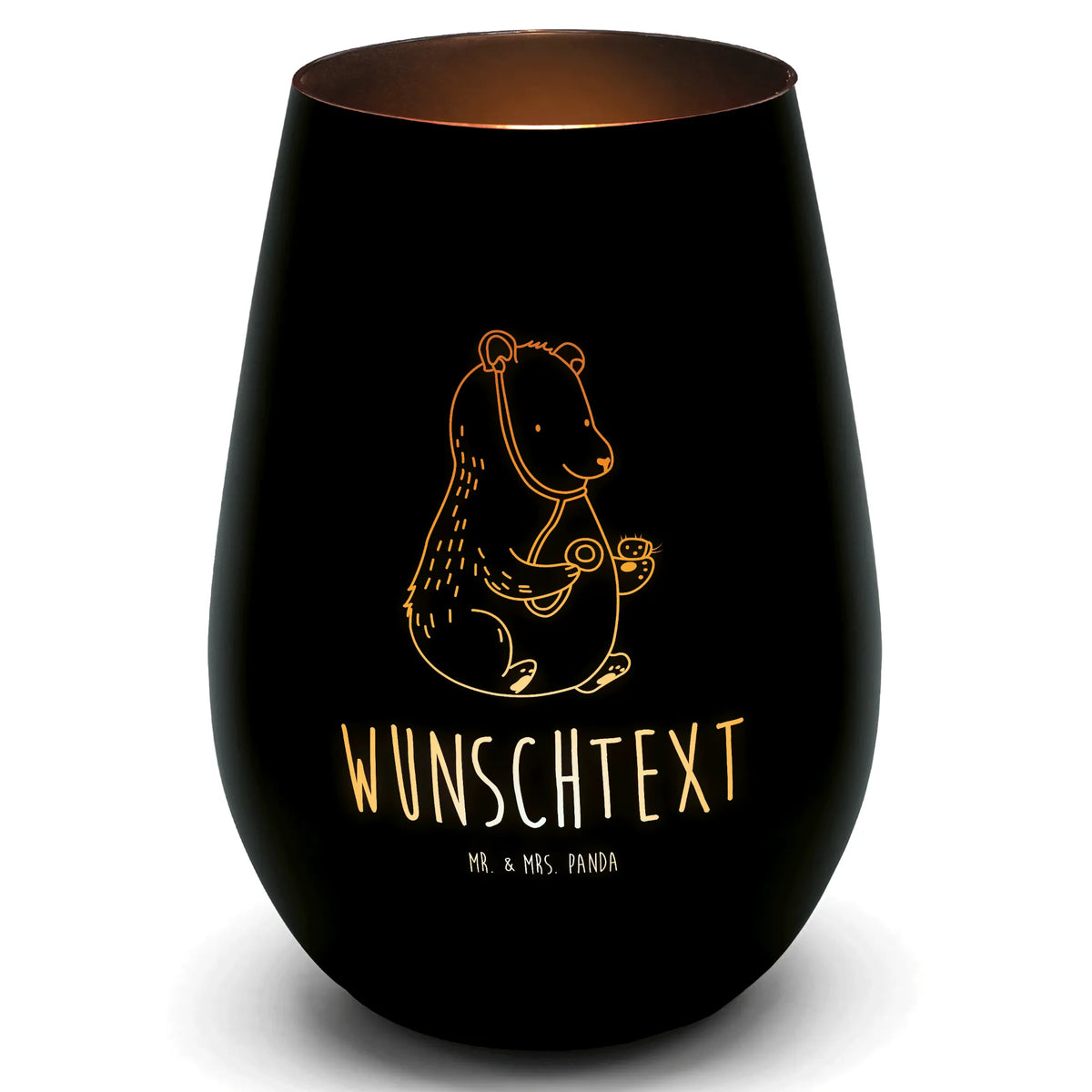 Gold Personalized Lantern bear Physician bear, teddy, teddy bear, cuddly toy, Doctor, Professor, Bear