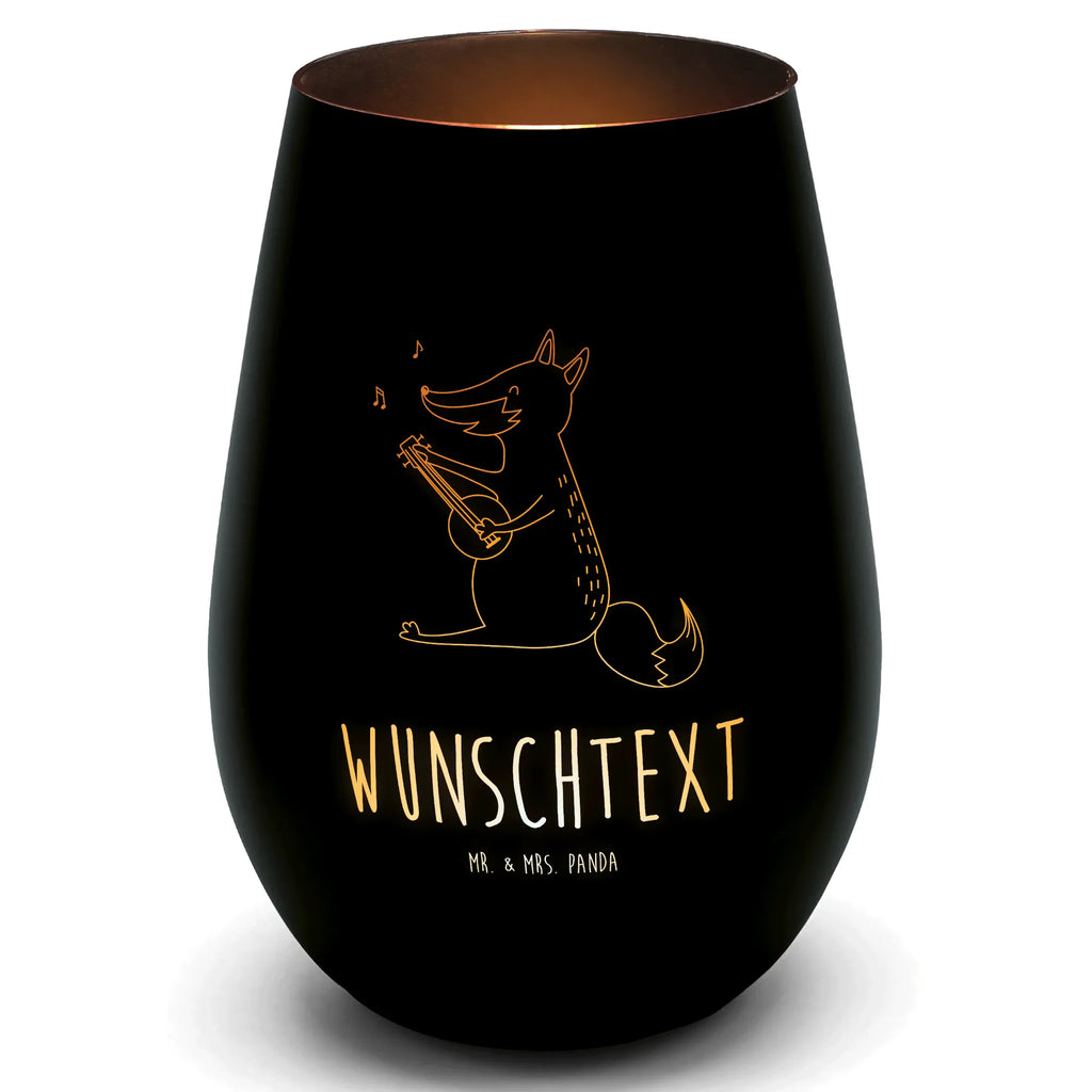 Gold Personalized Lantern Fox guitar fox, foxes, forest wildlife, clever as a fox, animal lover, musician, music saying, Fox, gift musician, singer, guitar