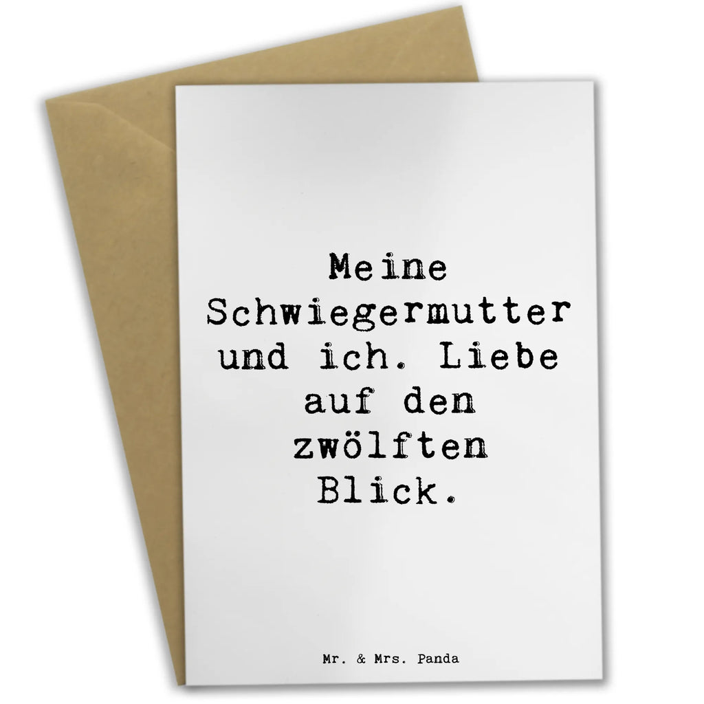 Greetings card Saying Meine Schwiegermutter und ich. Liebe auf den zwölften Blick. Grußkarte, Klappkarte, Einladungskarte, Glückwunschkarte, Hochzeitskarte, Geburtstagskarte, Karte, Ansichtskarten, Familie, Vatertag, Muttertag, Bruder, Schwester, Mama, Papa, Oma, Opa