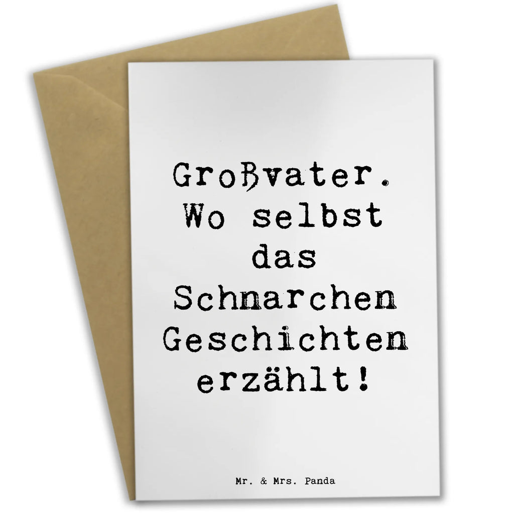 Greetings card Saying Großvater. Wo selbst das Schnarchen Geschichten erzählt! Grußkarte, Klappkarte, Einladungskarte, Glückwunschkarte, Hochzeitskarte, Geburtstagskarte, Karte, Ansichtskarten, Familie, Vatertag, Muttertag, Bruder, Schwester, Mama, Papa, Oma, Opa