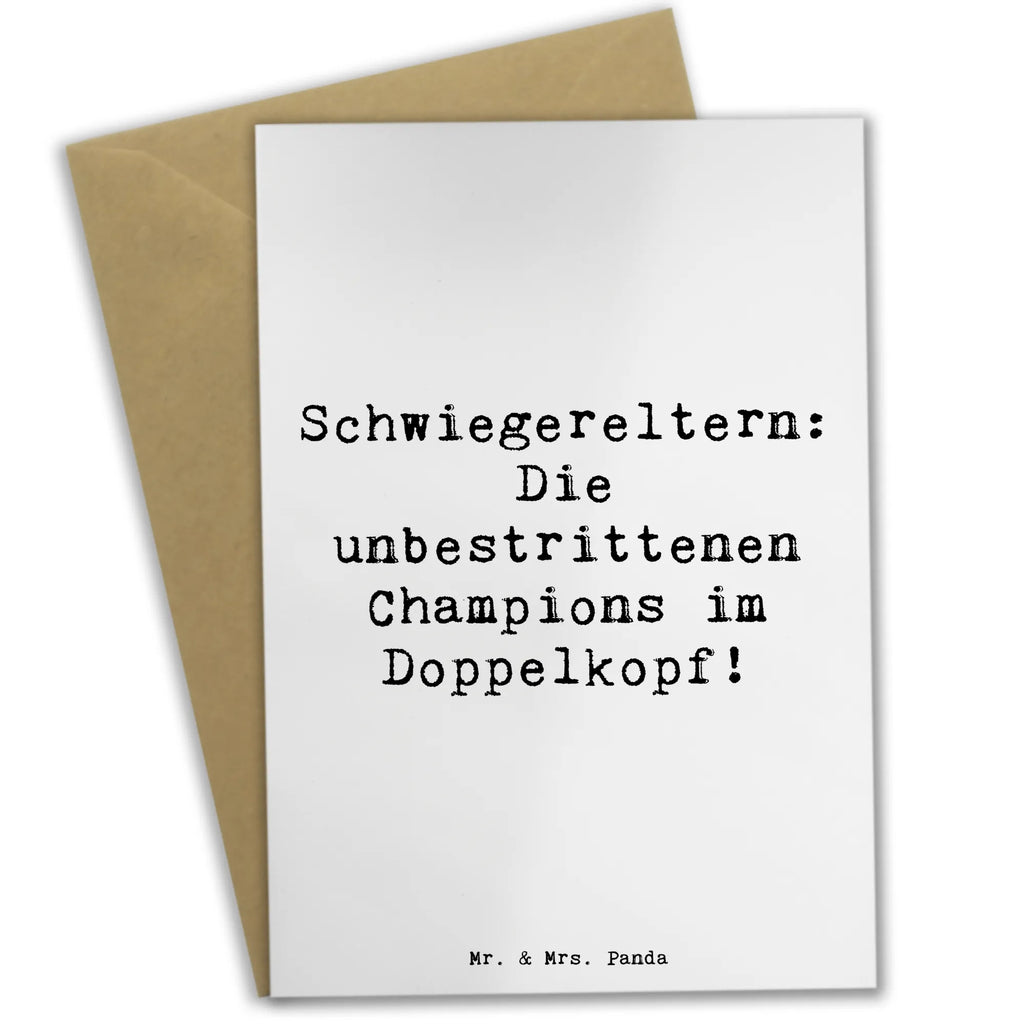Grußkarte Spruch Schwiegereltern Champions Grußkarte, Klappkarte, Einladungskarte, Glückwunschkarte, Hochzeitskarte, Geburtstagskarte, Karte, Ansichtskarten, Familie, Vatertag, Muttertag, Bruder, Schwester, Mama, Papa, Oma, Opa