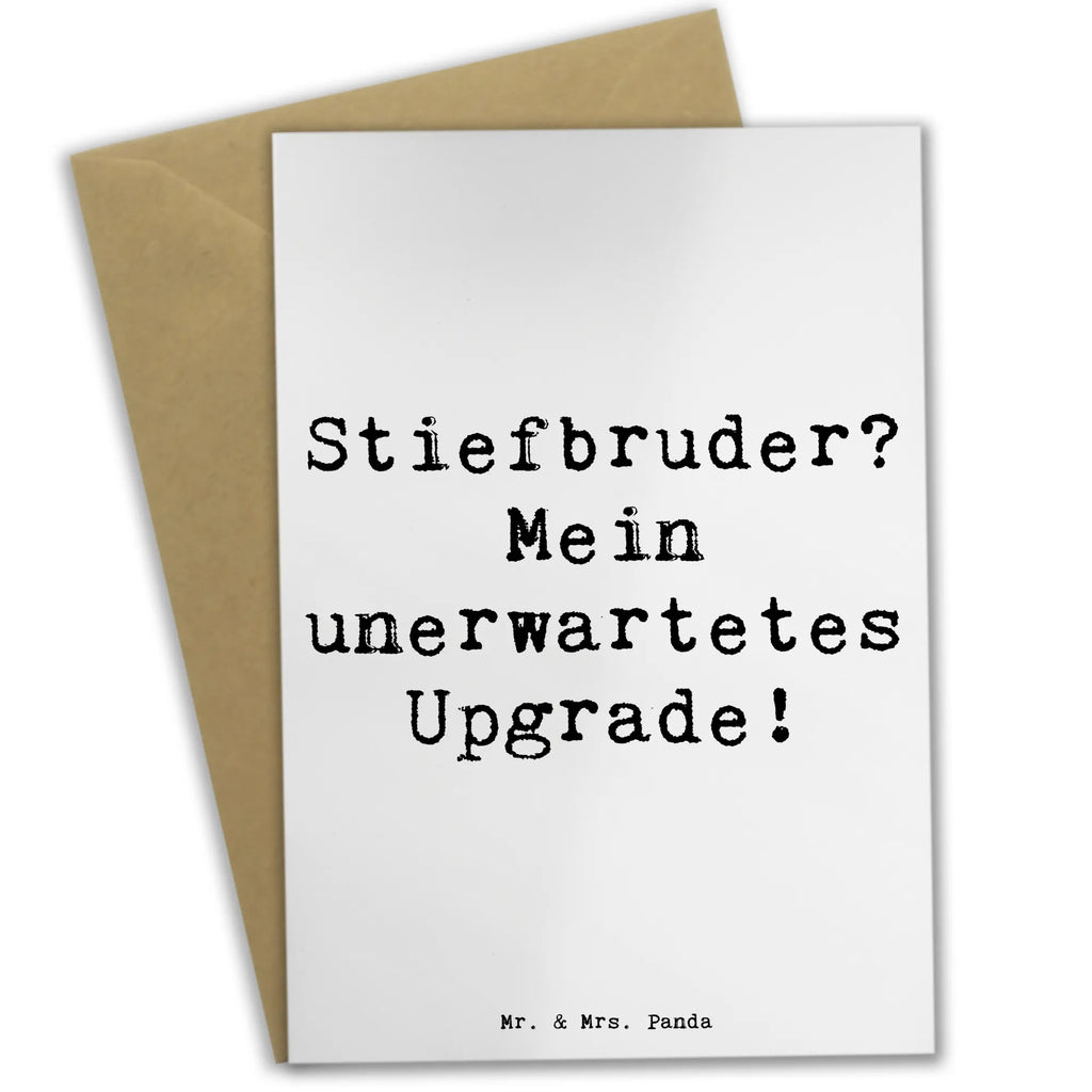 Grußkarte Spruch Stiefbruder Upgrade Grußkarte, Klappkarte, Einladungskarte, Glückwunschkarte, Hochzeitskarte, Geburtstagskarte, Karte, Ansichtskarten, Familie, Vatertag, Muttertag, Bruder, Schwester, Mama, Papa, Oma, Opa