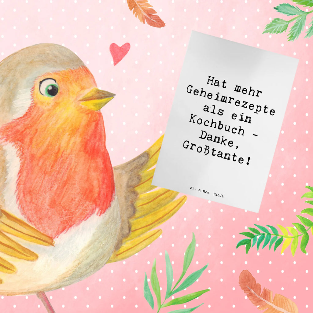 Greetings card Saying Hat mehr Geheimrezepte als ein Kochbuch - Danke, Großtante! Grußkarte, Klappkarte, Einladungskarte, Glückwunschkarte, Hochzeitskarte, Geburtstagskarte, Karte, Ansichtskarten, Familie, Vatertag, Muttertag, Bruder, Schwester, Mama, Papa, Oma, Opa