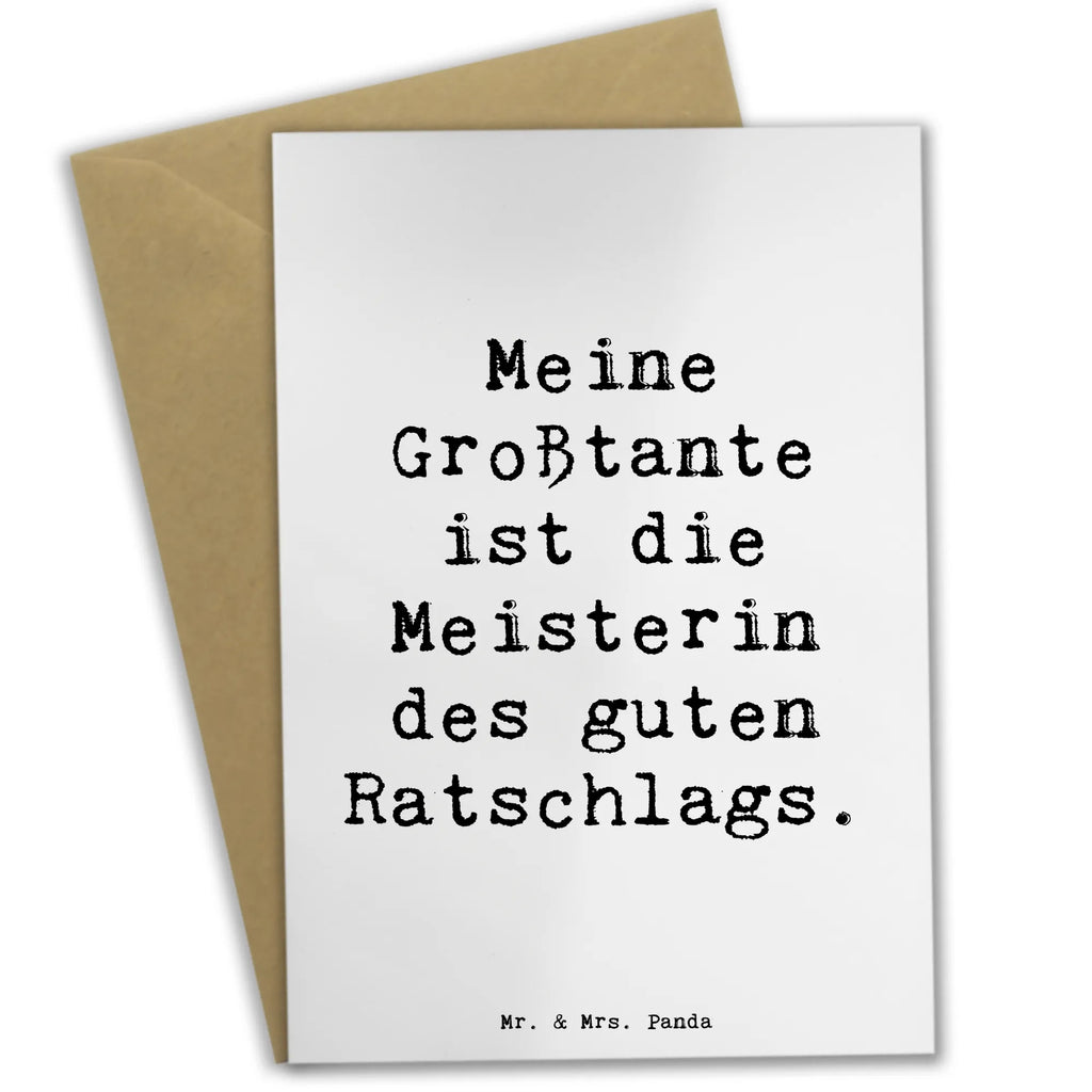 Greetings card Saying Meine Großtante ist die Meisterin des guten Ratschlags. Grußkarte, Klappkarte, Einladungskarte, Glückwunschkarte, Hochzeitskarte, Geburtstagskarte, Karte, Ansichtskarten, Familie, Vatertag, Muttertag, Bruder, Schwester, Mama, Papa, Oma, Opa