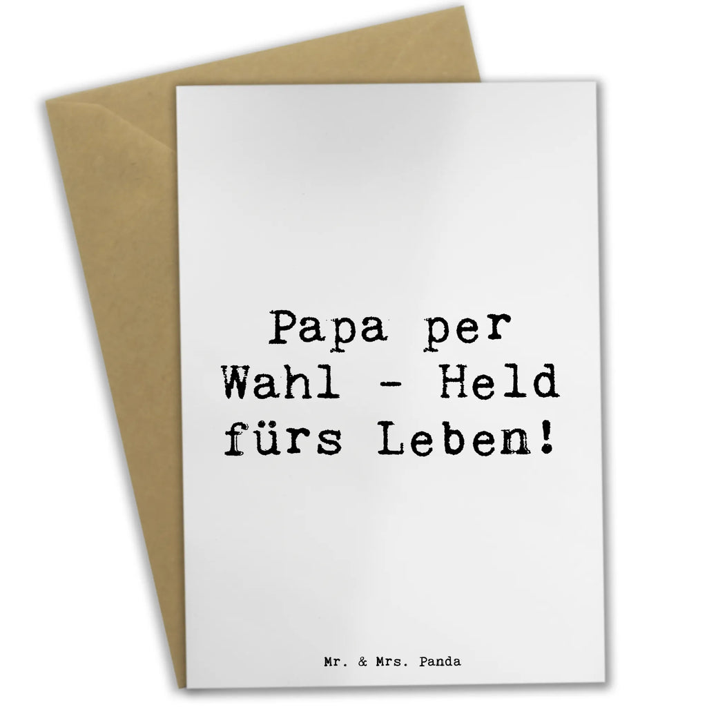 Greetings card Saying Papa per Wahl - Held fürs Leben! Grußkarte, Klappkarte, Einladungskarte, Glückwunschkarte, Hochzeitskarte, Geburtstagskarte, Karte, Ansichtskarten, Familie, Vatertag, Muttertag, Bruder, Schwester, Mama, Papa, Oma, Opa