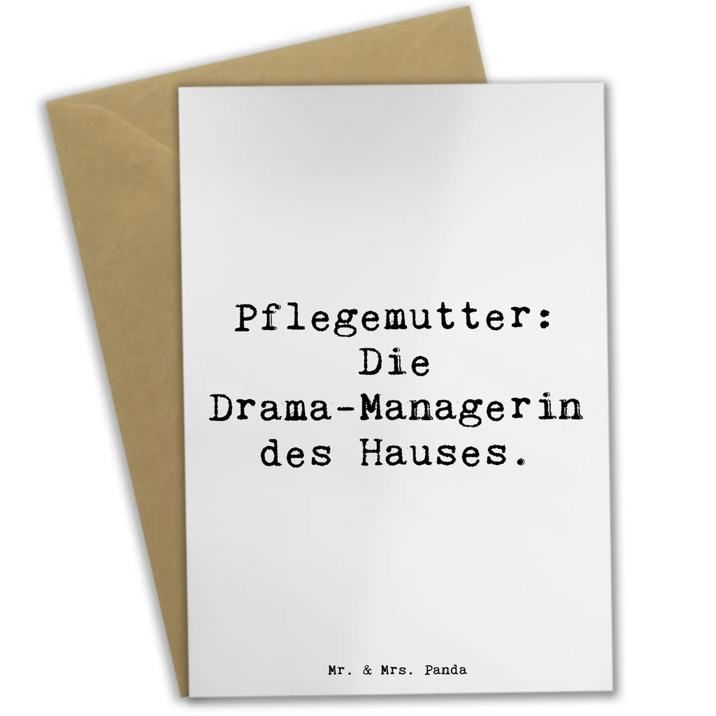 Kartka okolicznościowa Powiedzenie Pflegemutter: Die Drama-Managerin des Hauses. Grußkarte, Klappkarte, Einladungskarte, Glückwunschkarte, Hochzeitskarte, Geburtstagskarte, Karte, Ansichtskarten, Familie, Vatertag, Muttertag, Bruder, Schwester, Mama, Papa, Oma, Opa