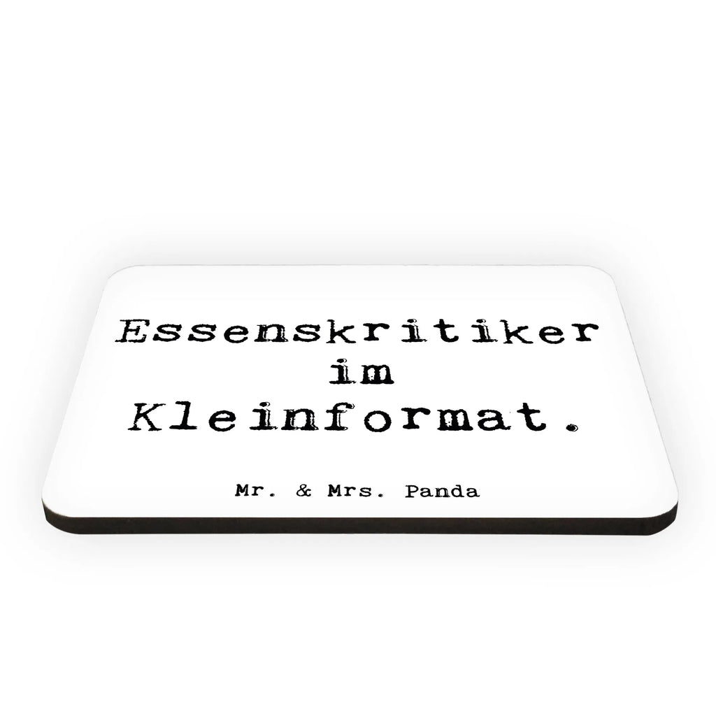 Magnet Saying Essenskritiker im Kleinformat. Kühlschrankmagnet, Pinnwandmagnet, Souvenir Magnet, Motivmagnete, Dekomagnet, Whiteboard Magnet, Notiz Magnet, Kühlschrank Dekoration, Familie, Vatertag, Muttertag, Bruder, Schwester, Mama, Papa, Oma, Opa