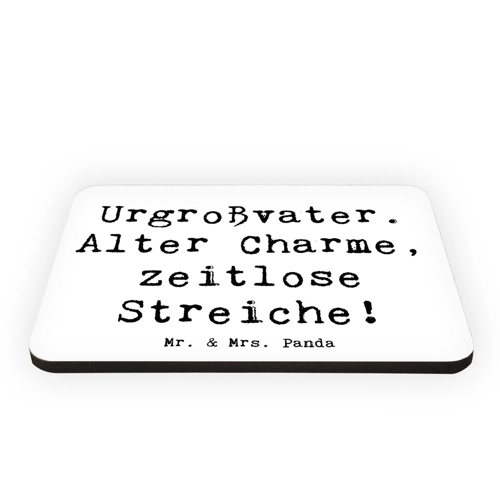 Magnet Saying Urgroßvater.  Alter Charme, zeitlose Streiche! Kühlschrankmagnet, Pinnwandmagnet, Souvenir Magnet, Motivmagnete, Dekomagnet, Whiteboard Magnet, Notiz Magnet, Kühlschrank Dekoration, Familie, Vatertag, Muttertag, Bruder, Schwester, Mama, Papa, Oma, Opa