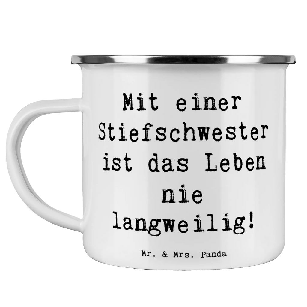 Camping Emaille Tasse Spruch Stiefschwester Abenteuer Reisebecher, becher emaille, Campingbecher, blechbecher, Teetasse, Tasse, wanderbecher, reisetasse, metallbecher, Emailletasse, Trinkbecher, Blechtasse, wandertasse, Kaffeetasse, Emaille Tasse, Metalltasse, Teebecher, Pott, Kaffeebecher, Campingtasse, Tasse Emaille, Emaille Becher, Becher, emaillebecher, Muttertag, Vatertag, Mama, Papa, Oma, Opa, Familie, Schwester, Bruder