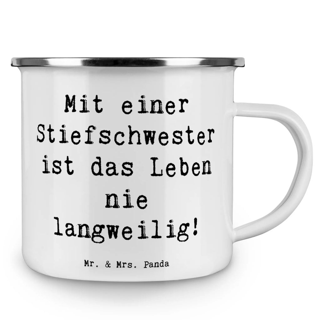 Camping Emaille Tasse Spruch Stiefschwester Abenteuer Reisebecher, becher emaille, Campingbecher, blechbecher, Teetasse, Tasse, wanderbecher, reisetasse, metallbecher, Emailletasse, Trinkbecher, Blechtasse, wandertasse, Kaffeetasse, Emaille Tasse, Metalltasse, Teebecher, Pott, Kaffeebecher, Campingtasse, Tasse Emaille, Emaille Becher, Becher, emaillebecher, Muttertag, Vatertag, Mama, Papa, Oma, Opa, Familie, Schwester, Bruder
