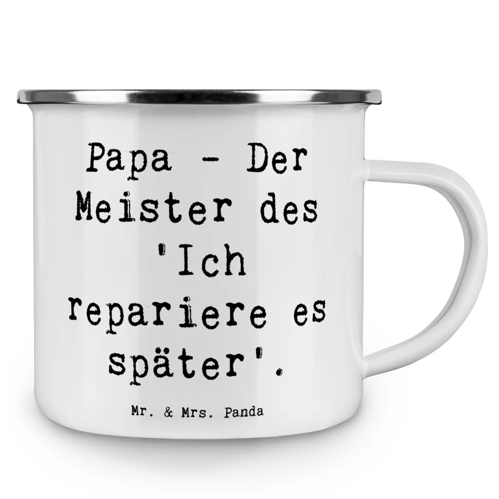 Enamel camping mug Saying Papa - Der Meister des 'Ich repariere es später'. Metalltasse, Blechtassen, Camping Tassen, Edelstahl Trinkbecher, Camping Becher, Emaille Becher Camping, Blechtasse, Emaille Trinkbecher, Emaille Becher, Emaille Tasse Camping, Blechtasse Outdoor, Tasse Camping, Camping Tasse Emaille, Outdoor Becher, Campingtassen, Emaille Tassen, Emailletasse, Emaille Campingbecher, Tasse Emaille, Metalltasse für Camping, Camping Tassen Emaille, Campingtasse, Outdoor Tasse, Camping Becher Edelstahl, Emaille Tasse, Campingbecher, Trinkbecher, Camping Tasse Metall, Kaffee Blechtasse, Metall Tasse, Familie, Vatertag, Muttertag, Bruder, Schwester, Mama, Papa, Oma, Opa