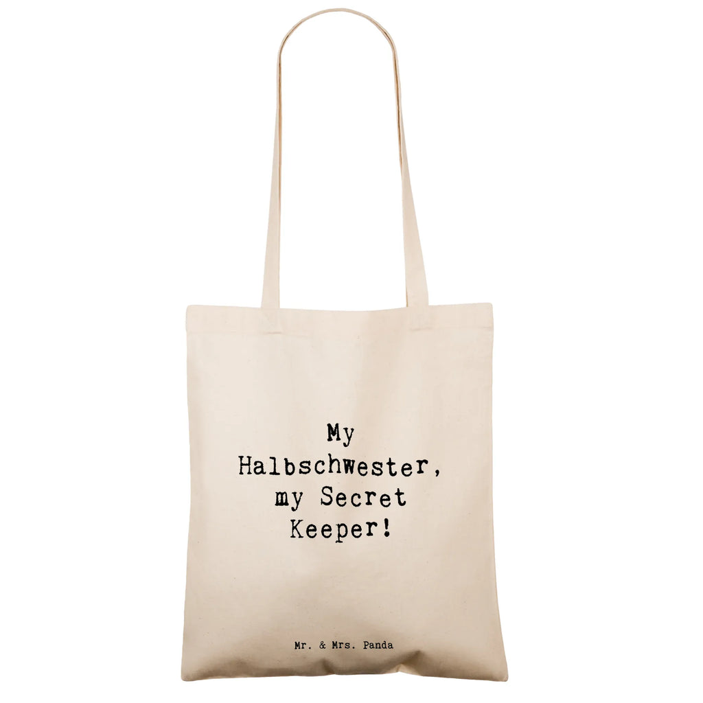 Tote bag Saying My Halbschwester, my Secret Keeper! Beuteltasche, Beutel, Einkaufstasche, Jutebeutel, Stoffbeutel, Tasche, Shopper, Umhängetasche, Strandtasche, Schultertasche, Stofftasche, Tragetasche, Badetasche, Jutetasche, Einkaufstüte, Laptoptasche, Familie, Vatertag, Muttertag, Bruder, Schwester, Mama, Papa, Oma, Opa