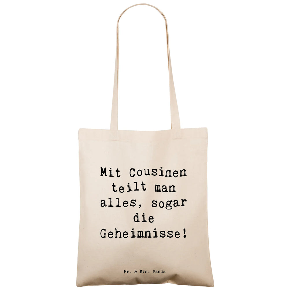 Tragetasche Spruch Cousine Geheimnisse Beuteltasche, Beutel, Einkaufstasche, Jutebeutel, Stoffbeutel, Tasche, Shopper, Umhängetasche, Strandtasche, Schultertasche, Stofftasche, Tragetasche, Badetasche, Jutetasche, Einkaufstüte, Laptoptasche, Familie, Vatertag, Muttertag, Bruder, Schwester, Mama, Papa, Oma, Opa