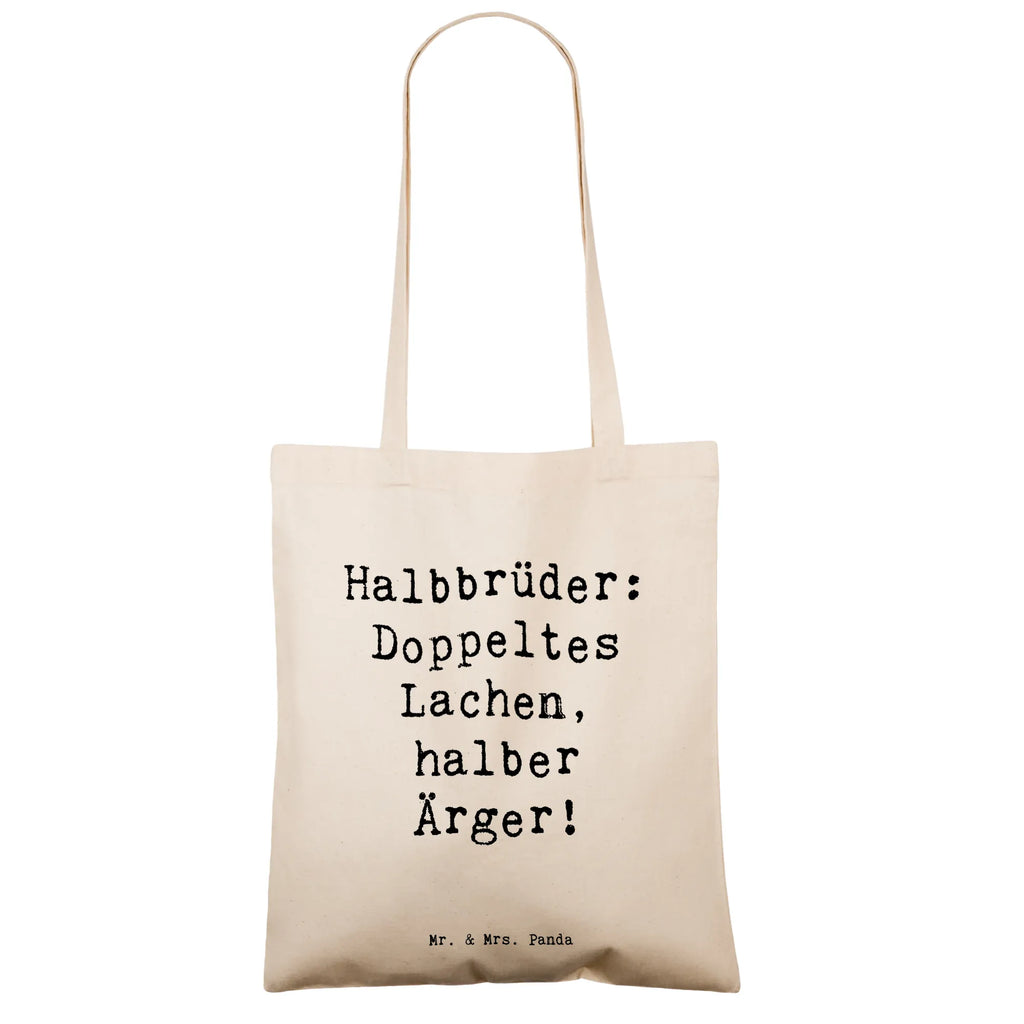 Tragetasche Spruch Halbbruder Lachen Beuteltasche, Beutel, Einkaufstasche, Jutebeutel, Stoffbeutel, Tasche, Shopper, Umhängetasche, Strandtasche, Schultertasche, Stofftasche, Tragetasche, Badetasche, Jutetasche, Einkaufstüte, Laptoptasche, Familie, Vatertag, Muttertag, Bruder, Schwester, Mama, Papa, Oma, Opa