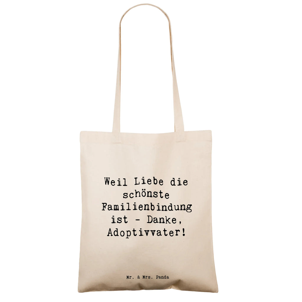 Tote bag Saying Weil Liebe die schönste Familienbindung ist - Danke, Adoptivvater! Beuteltasche, Beutel, Einkaufstasche, Jutebeutel, Stoffbeutel, Tasche, Shopper, Umhängetasche, Strandtasche, Schultertasche, Stofftasche, Tragetasche, Badetasche, Jutetasche, Einkaufstüte, Laptoptasche, Familie, Vatertag, Muttertag, Bruder, Schwester, Mama, Papa, Oma, Opa