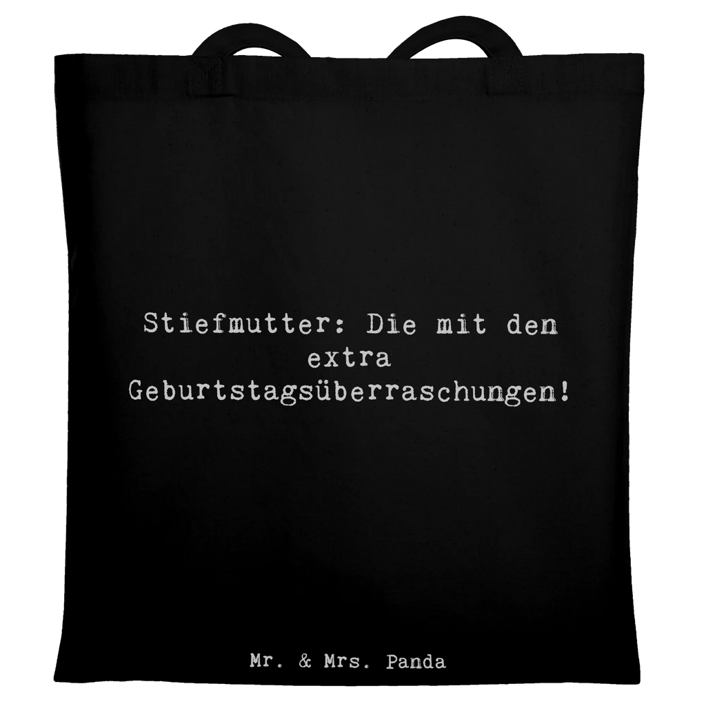 Tragetasche Spruch Stiefmutter Überraschungen Beuteltasche, Beutel, Einkaufstasche, Jutebeutel, Stoffbeutel, Tasche, Shopper, Umhängetasche, Strandtasche, Schultertasche, Stofftasche, Tragetasche, Badetasche, Jutetasche, Einkaufstüte, Laptoptasche, Familie, Vatertag, Muttertag, Bruder, Schwester, Mama, Papa, Oma, Opa