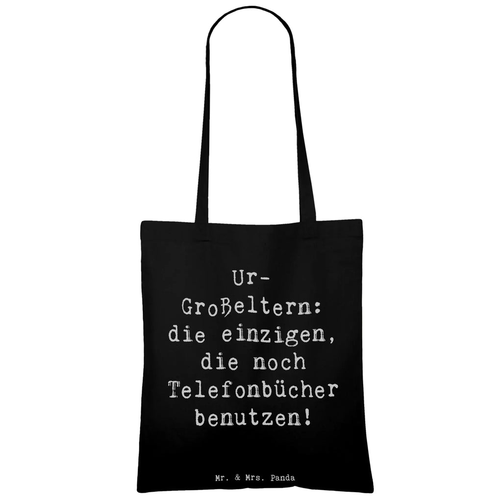 Tote bag Saying Ur-Großeltern: die einzigen, die noch Telefonbücher benutzen! Beuteltasche, Beutel, Einkaufstasche, Jutebeutel, Stoffbeutel, Tasche, Shopper, Umhängetasche, Strandtasche, Schultertasche, Stofftasche, Tragetasche, Badetasche, Jutetasche, Einkaufstüte, Laptoptasche, Familie, Vatertag, Muttertag, Bruder, Schwester, Mama, Papa, Oma, Opa