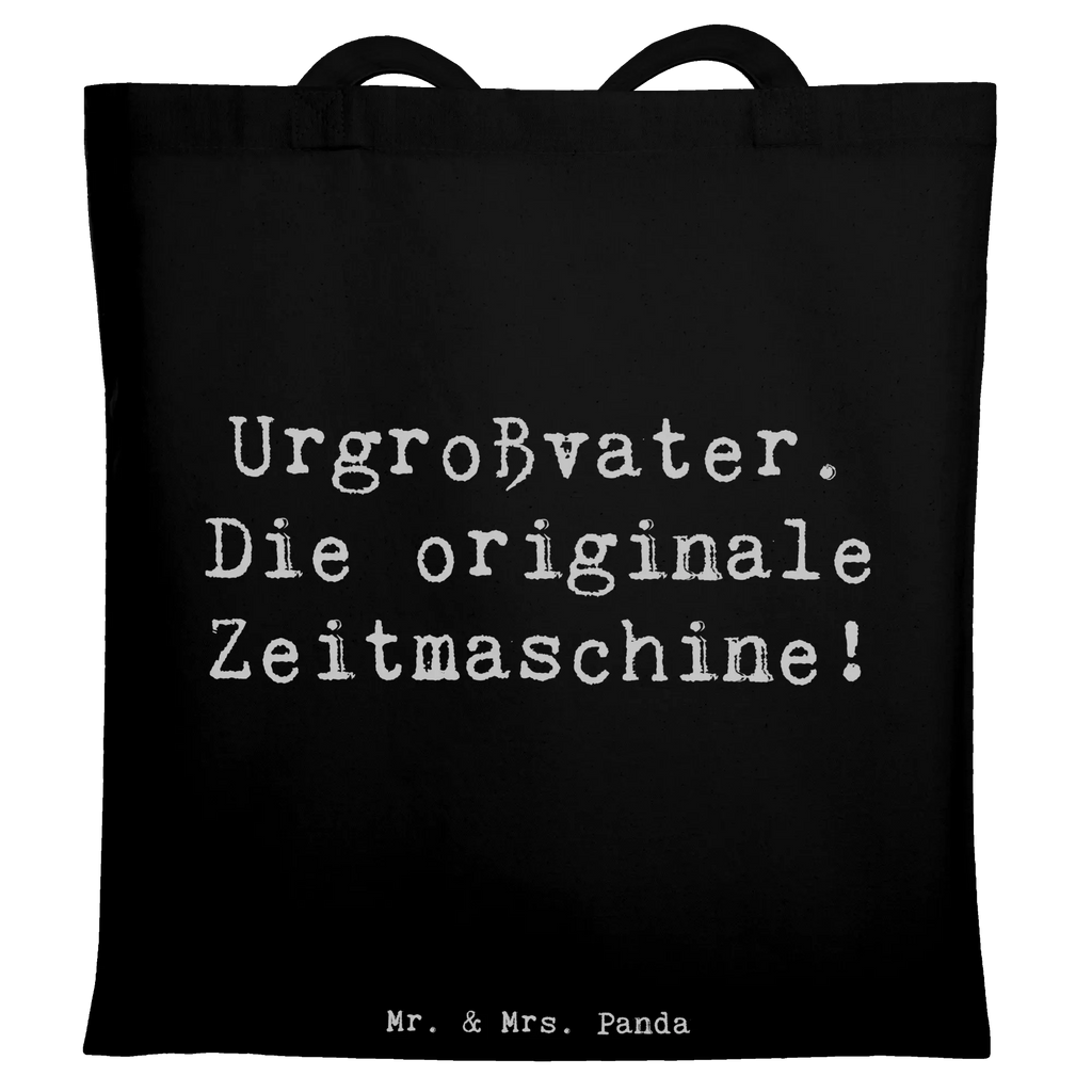 Tragetasche Spruch Urgroßvater Zeitmaschine Beuteltasche, Beutel, Einkaufstasche, Jutebeutel, Stoffbeutel, Tasche, Shopper, Umhängetasche, Strandtasche, Schultertasche, Stofftasche, Tragetasche, Badetasche, Jutetasche, Einkaufstüte, Laptoptasche, Familie, Vatertag, Muttertag, Bruder, Schwester, Mama, Papa, Oma, Opa
