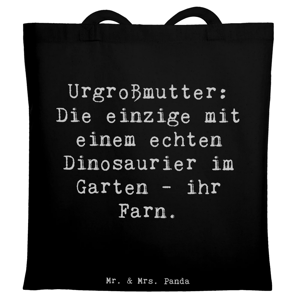 Tote bag Saying Urgroßmutter: Die einzige mit einem echten Dinosaurier im Garten – ihr Farn. Beuteltasche, Beutel, Einkaufstasche, Jutebeutel, Stoffbeutel, Tasche, Shopper, Umhängetasche, Strandtasche, Schultertasche, Stofftasche, Tragetasche, Badetasche, Jutetasche, Einkaufstüte, Laptoptasche, Familie, Vatertag, Muttertag, Bruder, Schwester, Mama, Papa, Oma, Opa