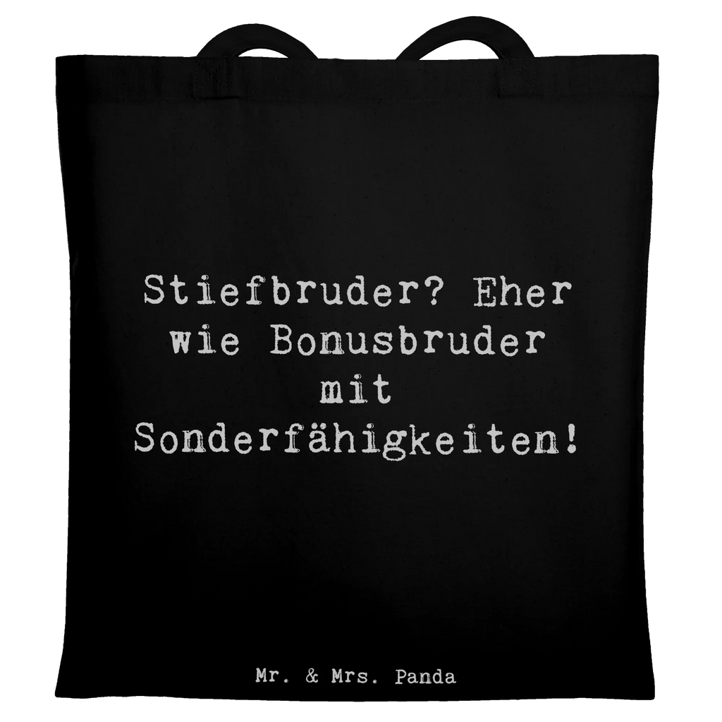 Tragetasche Spruch Stiefbruder Beuteltasche, Beutel, Einkaufstasche, Jutebeutel, Stoffbeutel, Tasche, Shopper, Umhängetasche, Strandtasche, Schultertasche, Stofftasche, Tragetasche, Badetasche, Jutetasche, Einkaufstüte, Laptoptasche, Familie, Vatertag, Muttertag, Bruder, Schwester, Mama, Papa, Oma, Opa