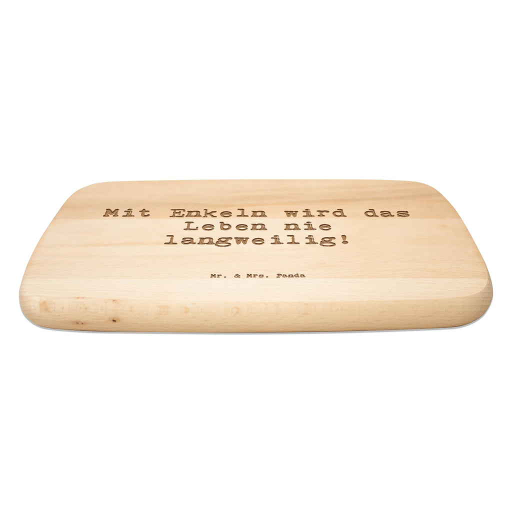 Śniadaniowa deska Przysłowie Mit Enkeln wird das Leben nie langweilig! Rodzina, Dzień Ojca, Dzień Matki, brat, siostra, mama, tata, babcia, dziadek