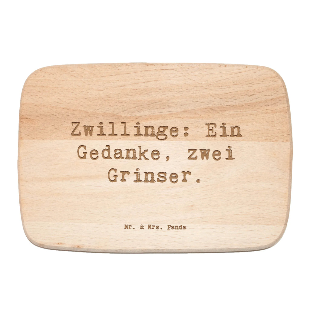 Serving board Saying Zwillinge: Ein Gedanke, zwei Grinser. cutting board, Board, breakfast board, Family, Father's Day, Mother's Day, brother, sister, Mom, Dad