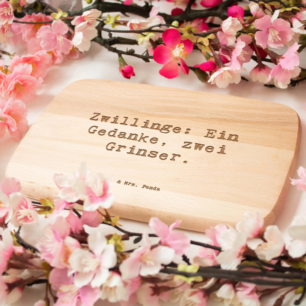 Serving board Saying Zwillinge: Ein Gedanke, zwei Grinser. cutting board, Board, breakfast board, Family, Father's Day, Mother's Day, brother, sister, Mom, Dad