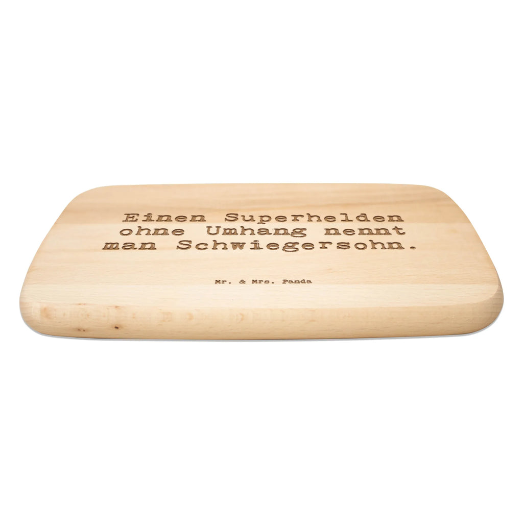 Serving board Saying Einen Superhelden ohne Umhang nennt man Schwiegersohn. Board, breakfast board, cutting board, Family, Father's Day, Mother's Day, brother, sister, Mom, Dad