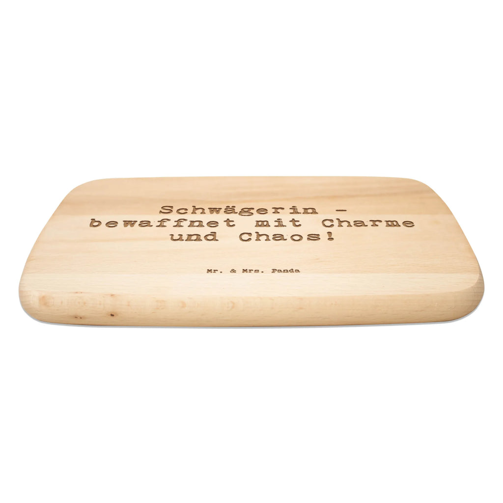 Serving board Saying Meine Schwägerin: bewaffnet mit Charme und Chaos! Board, breakfast board, cutting board, Family, Father's Day, Mother's Day, brother, sister, Mom, Dad