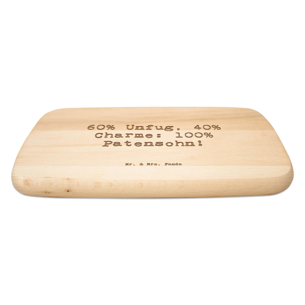 Serving board Saying 60% Unfug, 40% Charme: 100% Patensohn! Board, cutting board, breakfast board, Family, Father's Day, Mother's Day, brother, sister, Mom, Dad