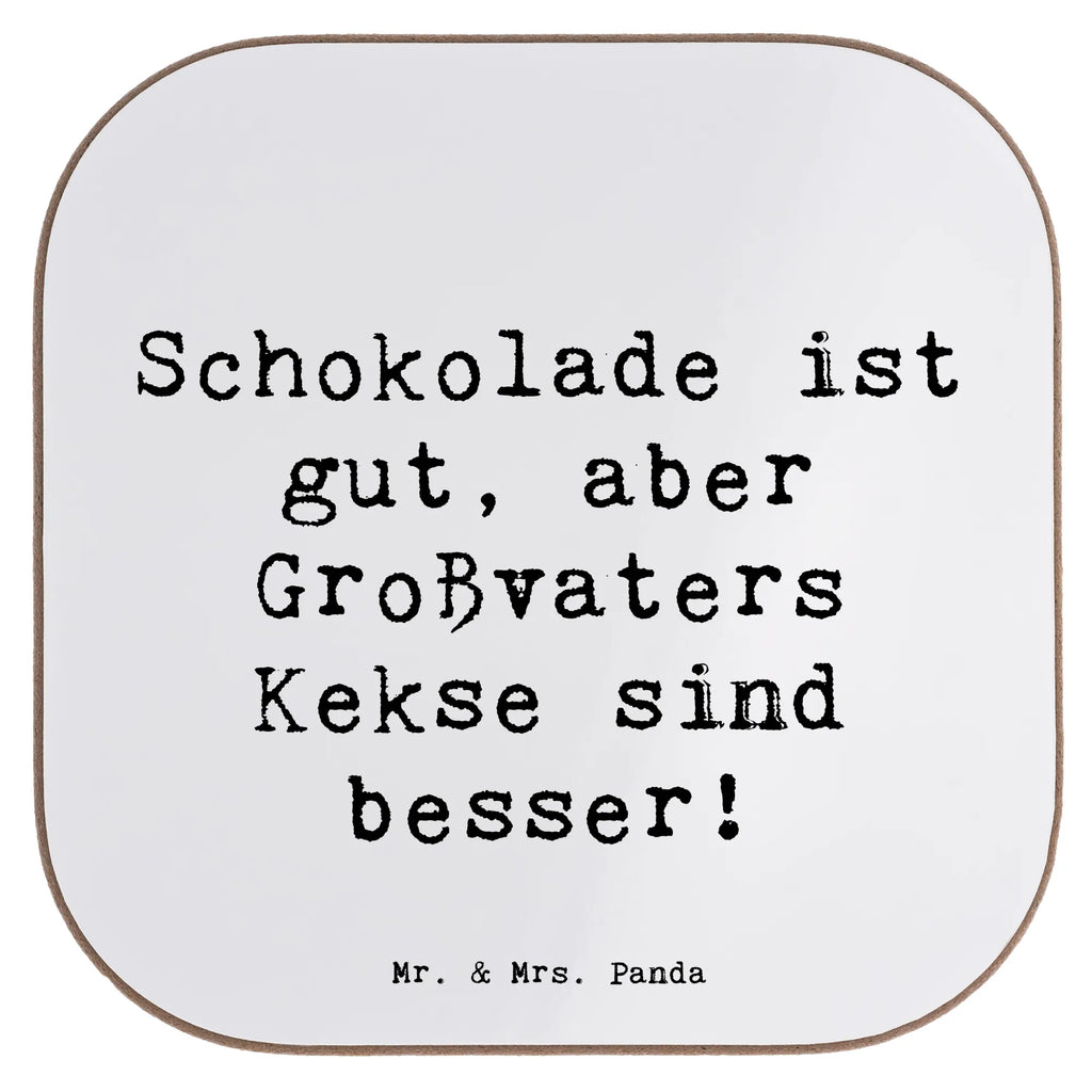 Square coaster Saying Schokolade ist gut, aber Großvaters Kekse sind besser! Untersetzer, Bierdeckel, Glasuntersetzer, Untersetzer Gläser, Getränkeuntersetzer, Untersetzer aus Holz, Untersetzer für Gläser, Korkuntersetzer, Untersetzer Holz, Holzuntersetzer, Tassen Untersetzer, Untersetzer Design, Familie, Vatertag, Muttertag, Bruder, Schwester, Mama, Papa, Oma, Opa