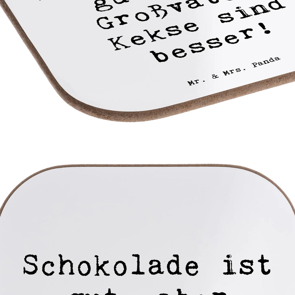 Square coaster Saying Schokolade ist gut, aber Großvaters Kekse sind besser! Untersetzer, Bierdeckel, Glasuntersetzer, Untersetzer Gläser, Getränkeuntersetzer, Untersetzer aus Holz, Untersetzer für Gläser, Korkuntersetzer, Untersetzer Holz, Holzuntersetzer, Tassen Untersetzer, Untersetzer Design, Familie, Vatertag, Muttertag, Bruder, Schwester, Mama, Papa, Oma, Opa