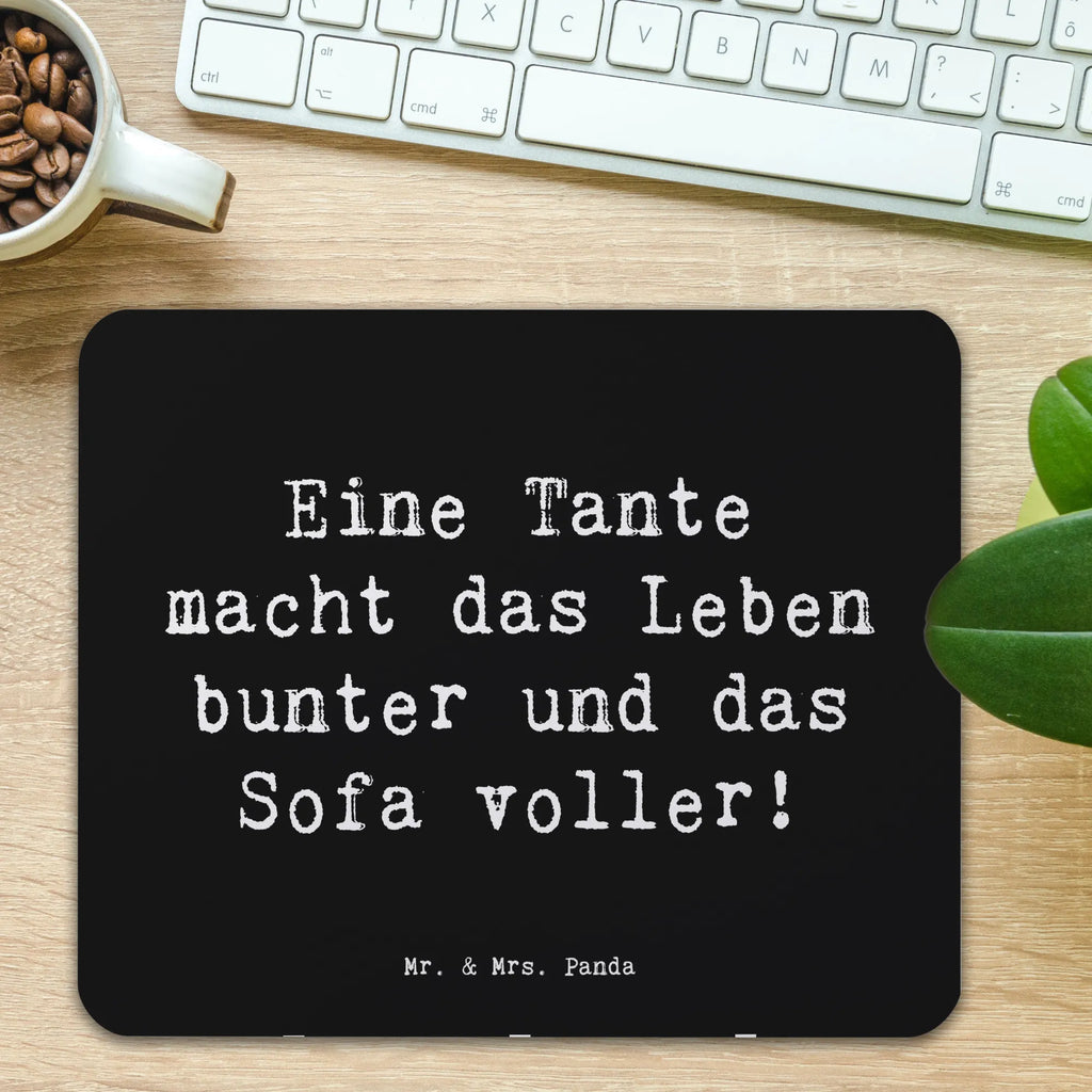 Mouse mat Saying Eine Tante macht das Leben bunter und das Sofa voller! Mousepad, Computer zubehör, Büroausstattung, PC Zubehör, Arbeitszimmer, Mauspad, Einzigartiges Mauspad, Designer Mauspad, Mausunterlage, Mauspad Büro, Familie, Vatertag, Muttertag, Bruder, Schwester, Mama, Papa, Oma, Opa
