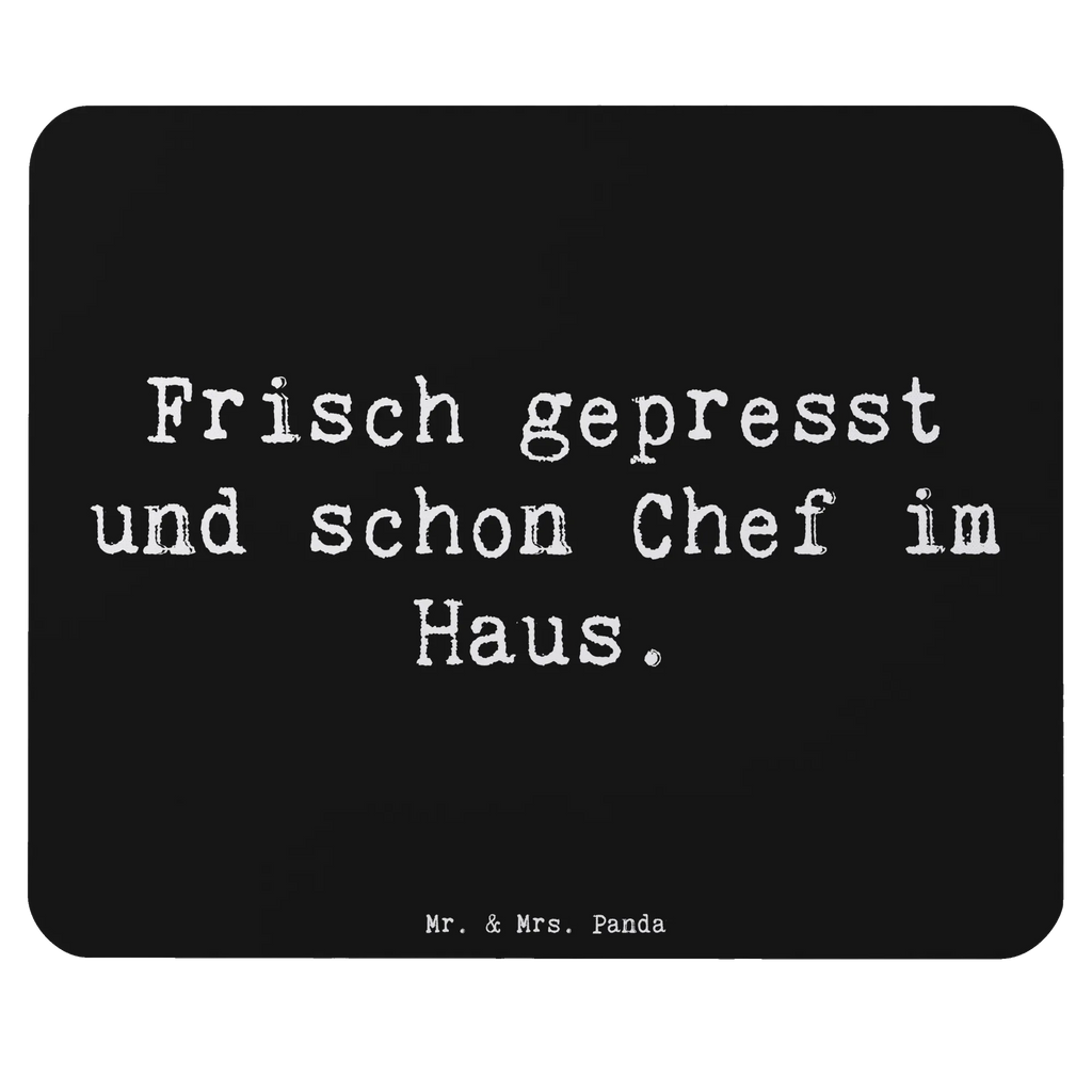Mouse mat Saying Frisch gepresst und schon Chef im Haus. Mousepad, Computer zubehör, Büroausstattung, PC Zubehör, Arbeitszimmer, Mauspad, Einzigartiges Mauspad, Designer Mauspad, Mausunterlage, Mauspad Büro, Familie, Vatertag, Muttertag, Bruder, Schwester, Mama, Papa, Oma, Opa