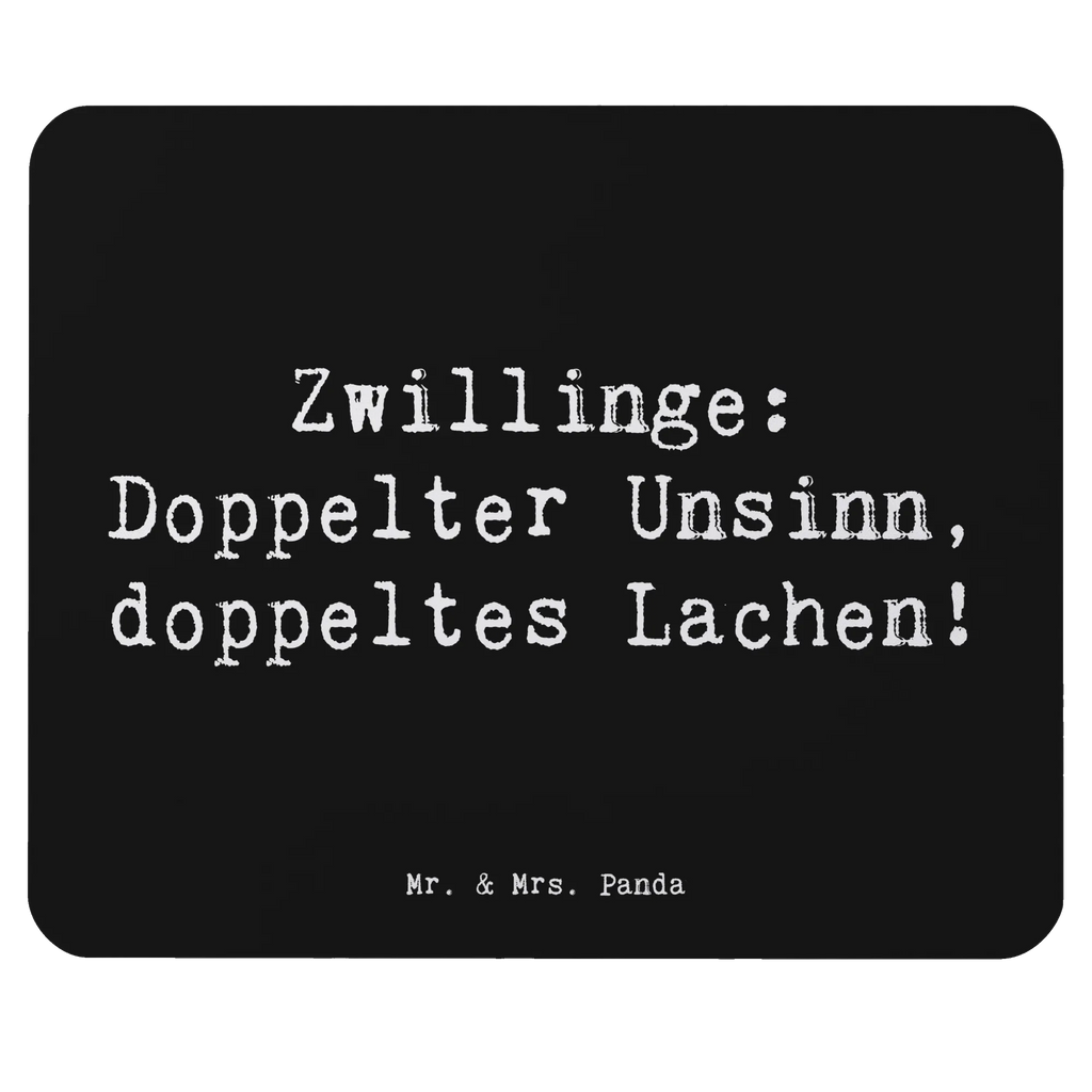 Mouse mat Saying Zwillinge: Doppelter Unsinn, doppeltes Lachen! Mousepad, Computer zubehör, Büroausstattung, PC Zubehör, Arbeitszimmer, Mauspad, Einzigartiges Mauspad, Designer Mauspad, Mausunterlage, Mauspad Büro, Familie, Vatertag, Muttertag, Bruder, Schwester, Mama, Papa, Oma, Opa