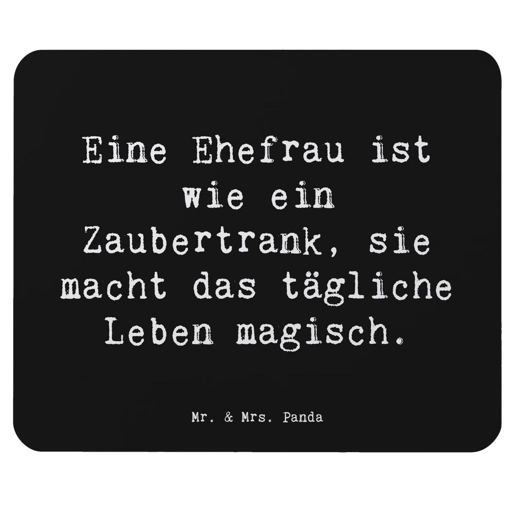 Mouse mat Saying Eine Ehefrau ist wie ein Zaubertrank, sie macht das tägliche Leben magisch. Mousepad, Computer zubehör, Büroausstattung, PC Zubehör, Arbeitszimmer, Mauspad, Einzigartiges Mauspad, Designer Mauspad, Mausunterlage, Mauspad Büro, Familie, Vatertag, Muttertag, Bruder, Schwester, Mama, Papa, Oma, Opa