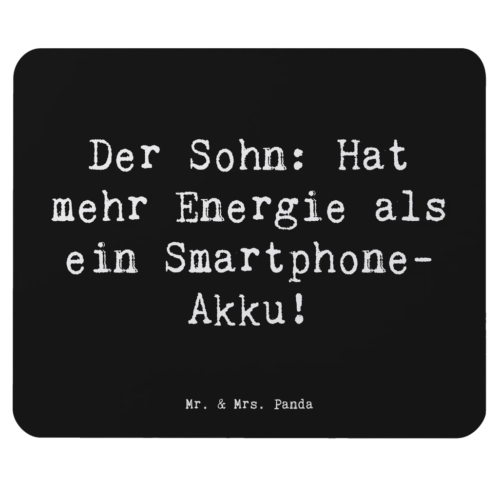 Mouse mat Saying Der Sohn: Hat mehr Energie als ein Smartphone-Akku! Mousepad, Computer zubehör, Büroausstattung, PC Zubehör, Arbeitszimmer, Mauspad, Einzigartiges Mauspad, Designer Mauspad, Mausunterlage, Mauspad Büro, Familie, Vatertag, Muttertag, Bruder, Schwester, Mama, Papa, Oma, Opa