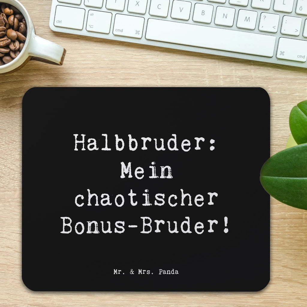 Mouse mat Saying Halbbruder: Mein chaotischer Bonus-Bruder! Mousepad, Computer zubehör, Büroausstattung, PC Zubehör, Arbeitszimmer, Mauspad, Einzigartiges Mauspad, Designer Mauspad, Mausunterlage, Mauspad Büro, Familie, Vatertag, Muttertag, Bruder, Schwester, Mama, Papa, Oma, Opa