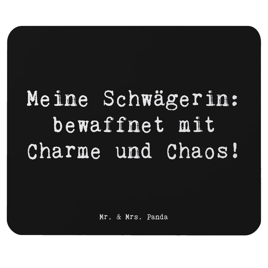 Mouse mat Saying Meine Schwägerin: bewaffnet mit Charme und Chaos! Mousepad, Computer zubehör, Büroausstattung, PC Zubehör, Arbeitszimmer, Mauspad, Einzigartiges Mauspad, Designer Mauspad, Mausunterlage, Mauspad Büro, Familie, Vatertag, Muttertag, Bruder, Schwester, Mama, Papa, Oma, Opa