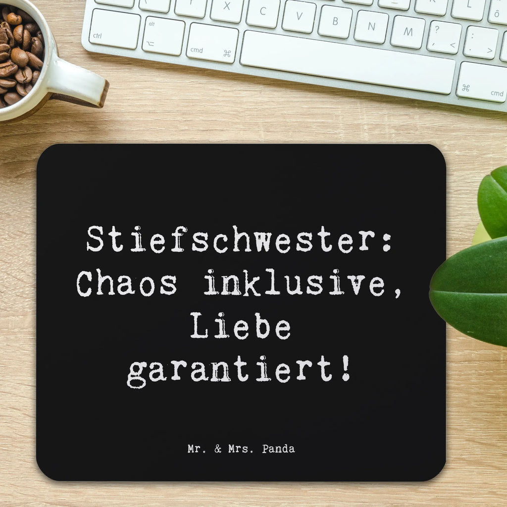Mouse mat Saying Stiefschwester: Chaos inklusive, Liebe garantiert! Mousepad, Computer zubehör, Büroausstattung, PC Zubehör, Arbeitszimmer, Mauspad, Einzigartiges Mauspad, Designer Mauspad, Mausunterlage, Mauspad Büro, Familie, Vatertag, Muttertag, Bruder, Schwester, Mama, Papa, Oma, Opa