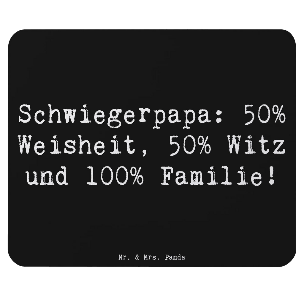 Mouse mat Saying Schwiegerpapa: 50% Weisheit, 50% Witz und 100% Familie! Arbeitszimmer, PC Zubehör, Mausunterlage, Designer Mauspad, Mousepad, Büroausstattung, Mauspad Büro, Einzigartiges Mauspad, Mauspad, Computer zubehör, Familie, Vatertag, Muttertag, Bruder, Schwester, Mama, Papa, Oma, Opa