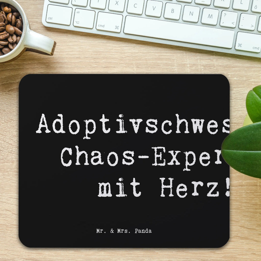 Mouse mat Saying Adoptivschwester: Chaos-Expertin mit Herz! Mousepad, Computer zubehör, Büroausstattung, PC Zubehör, Arbeitszimmer, Mauspad, Einzigartiges Mauspad, Designer Mauspad, Mausunterlage, Mauspad Büro, Familie, Vatertag, Muttertag, Bruder, Schwester, Mama, Papa, Oma, Opa