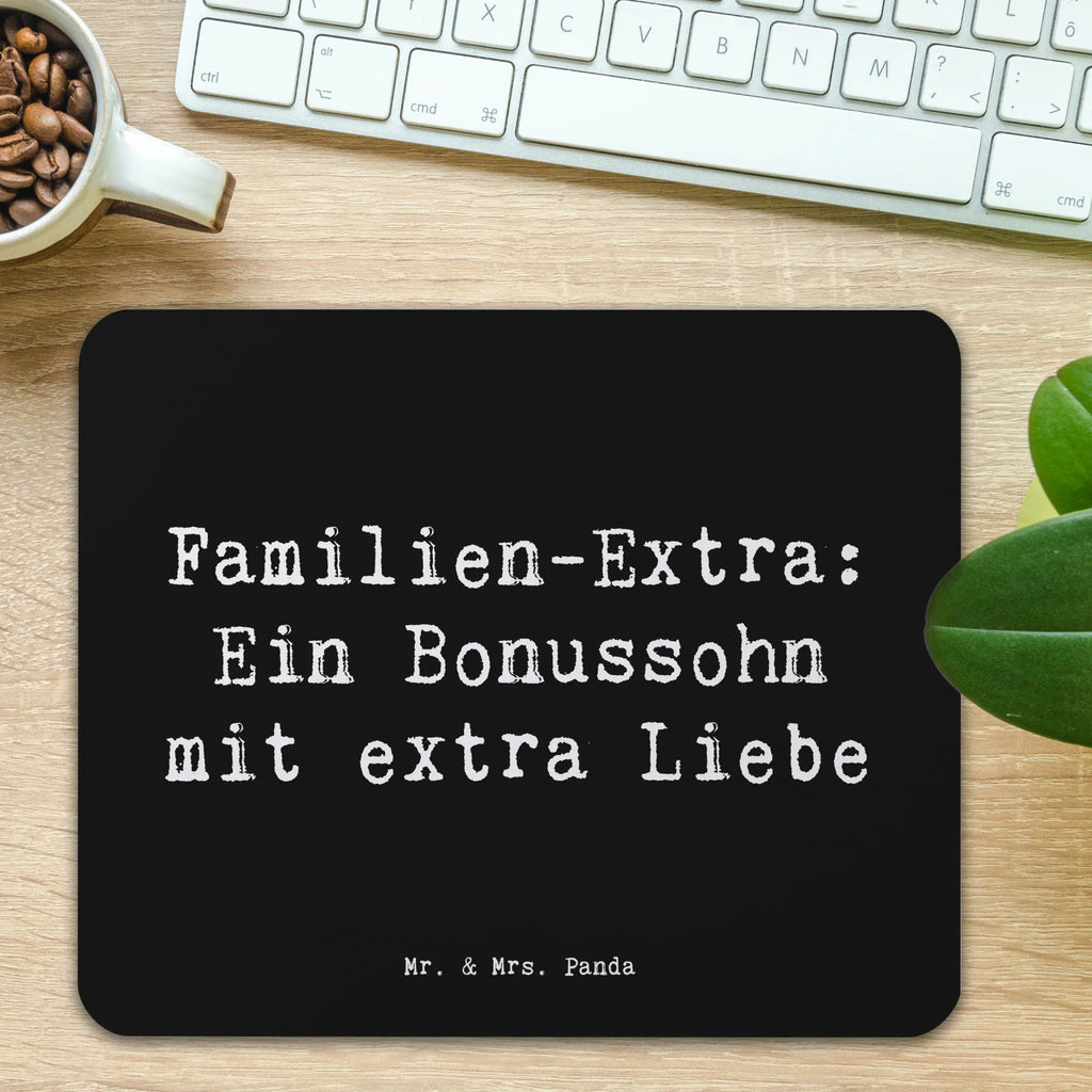 Mouse mat Saying Familien-Extra: Ein Bonussohn mit extra Liebe Mousepad, Computer zubehör, Büroausstattung, PC Zubehör, Arbeitszimmer, Mauspad, Einzigartiges Mauspad, Designer Mauspad, Mausunterlage, Mauspad Büro, Familie, Vatertag, Muttertag, Bruder, Schwester, Mama, Papa, Oma, Opa