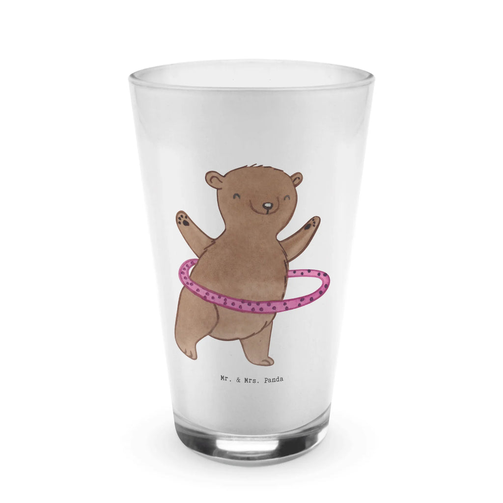 Glass bear hula hoops Cappuccino Glas, Glas, Cappuccino Tasse, Latte Macchiato, Geschenk, Sport, Sportart, Hobby, Schenken, Danke, Dankeschön, Auszeichnung, Gewinn, Sportler, Hula Hoop, Fitness, Training