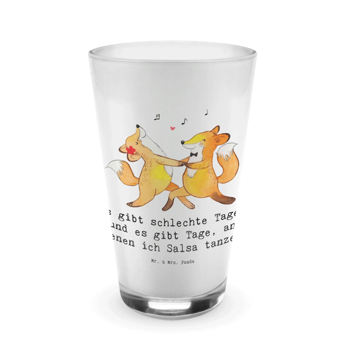 Glas Füchse Salsa tanzen