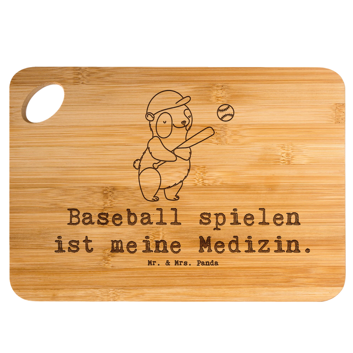 Bamboo chopping board panda playing baseball Gift, giving, thank you, award, profit, athlete, baseball field, baseball club, ball sports, baseball games, play baseball