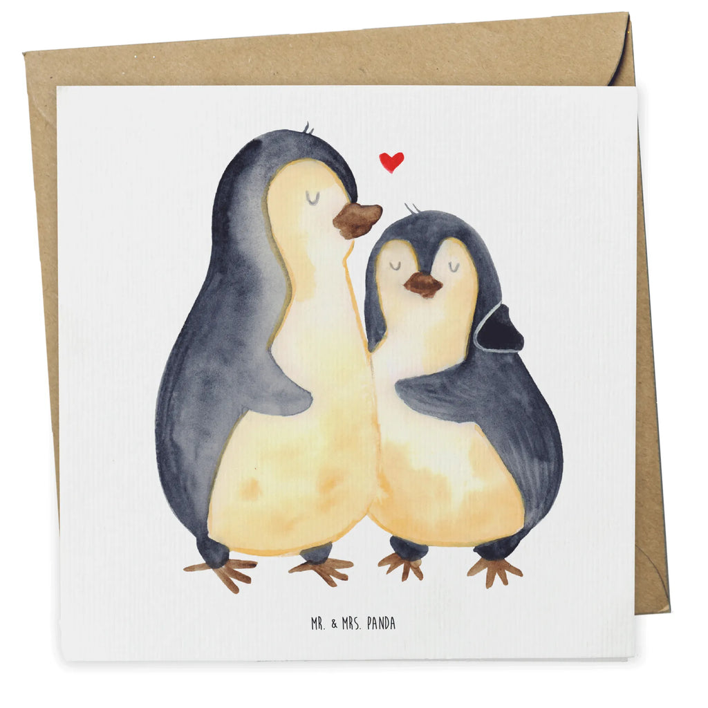 Deluxe Karte Pinguin umarmen Hochzeitskarte, Karte, Grußkarte, Klappkarte, Hochwertige Klappkarte, Einladungskarte, Glückwunschkarte, Geburtstagskarte, Hochwertige Grußkarte, Pinguin, Verlobung, Hochzeitstag, Liebe, Liebespaar, Hochzeitsgeschenk, Liebesbeweis, Liebesgeschenk, Jahrestag, Hochzeit