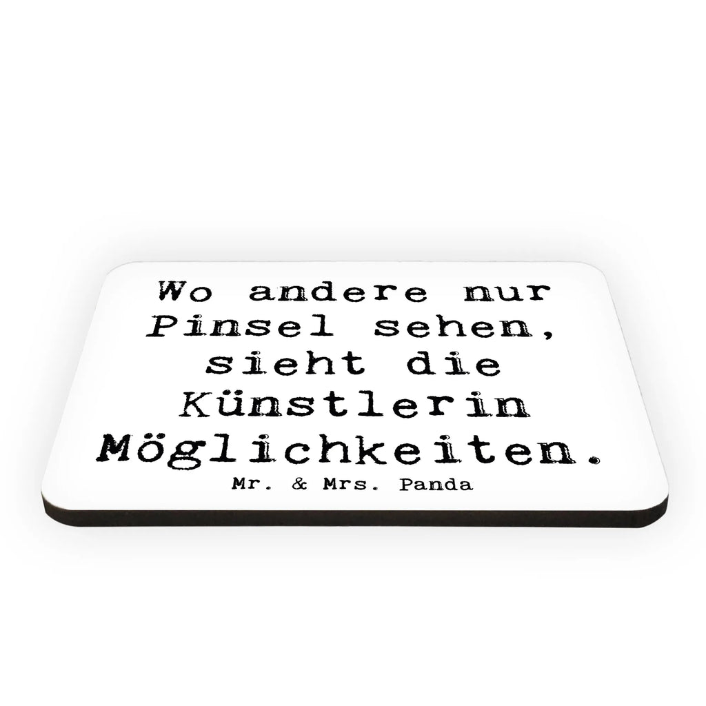 Magnet Saying Wo andere nur Pinsel sehen, sieht die Künstlerin Möglichkeiten. Kühlschrankmagnet, Pinnwandmagnet, Souvenir Magnet, Motivmagnete, Dekomagnet, Whiteboard Magnet, Notiz Magnet, Kühlschrank Dekoration, Beruf, Ausbildung, Jubiläum, Abschied, Rente, Kollege, Kollegin, Geschenk, Schenken, Arbeitskollege, Mitarbeiter, Firma, Danke, Dankeschön