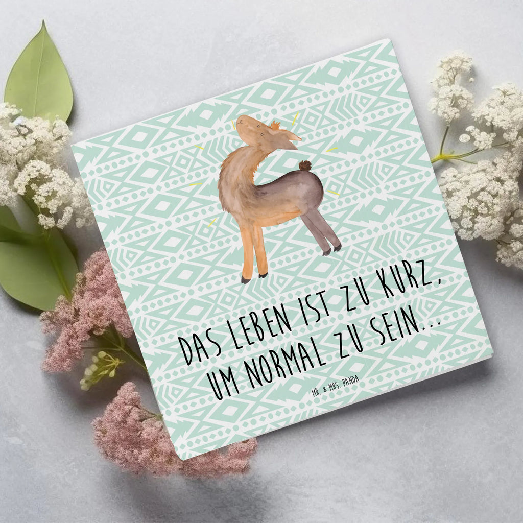 Deluxe Karte Lama Stolz doppelkarte, Glückwunschkarte, faltkarte, Klappkarte, anlasskarte, Grußkarte, Lama, Alpaka, Kumpel, Family, Außenseiter, Freundin, Hippie, Lamas, Beste Freundin, Anders, Neustart, Familie, Stolz, Freundinnen